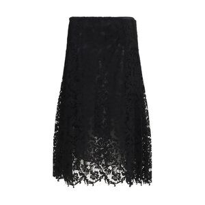 Fendi Black Silk Midi Women's Skirt